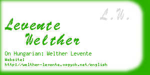 levente welther business card